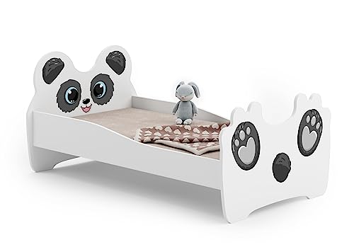 Lit Enfant Chat ou Panda| avec Rangement et Tiroir | 140×70 cm ou 160x80 cm | Lits pour Enfants | avec Un Matelas et Un Cadre