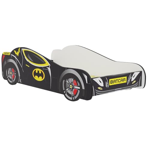 Lit pour enfant BATMAN | avec sommier et matelas | Super Héros | 140x70 |